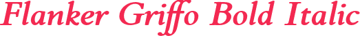 Flanker Griffo Bold Italic